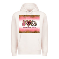 Pale Pink peace love shih tzu Premium Hoodie - Jasminsmagicworld