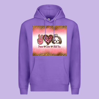 Peace Love Shih Tzu Premium Hoodie Designed By Jasminsmagicworld