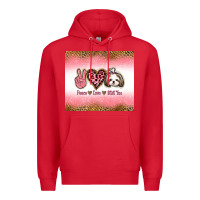 Red peace love shih tzu Premium Hoodie - Jasminsmagicworld