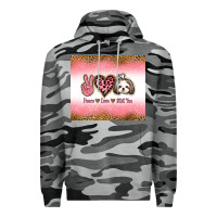 Slate Camo peace love shih tzu Premium Hoodie - Jasminsmagicworld