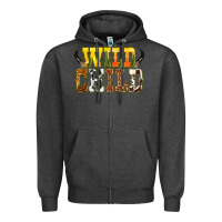 Charcoal Heather Western wild child Zipper Hoodie - texasbilliewilder