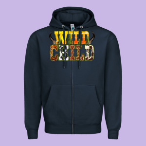 Western Wild Child Zipper Hoodie Designed By Texasbilliewilder
