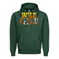 Sports Green Western wild child Zipper Hoodie - texasbilliewilder