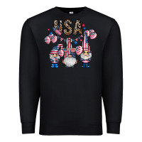 Black usa america gnome Premium Sweatshirt - CowhideDigitalArt