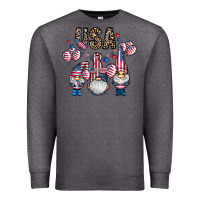 Charcoal Heather usa america gnome Premium Sweatshirt - CowhideDigitalArt