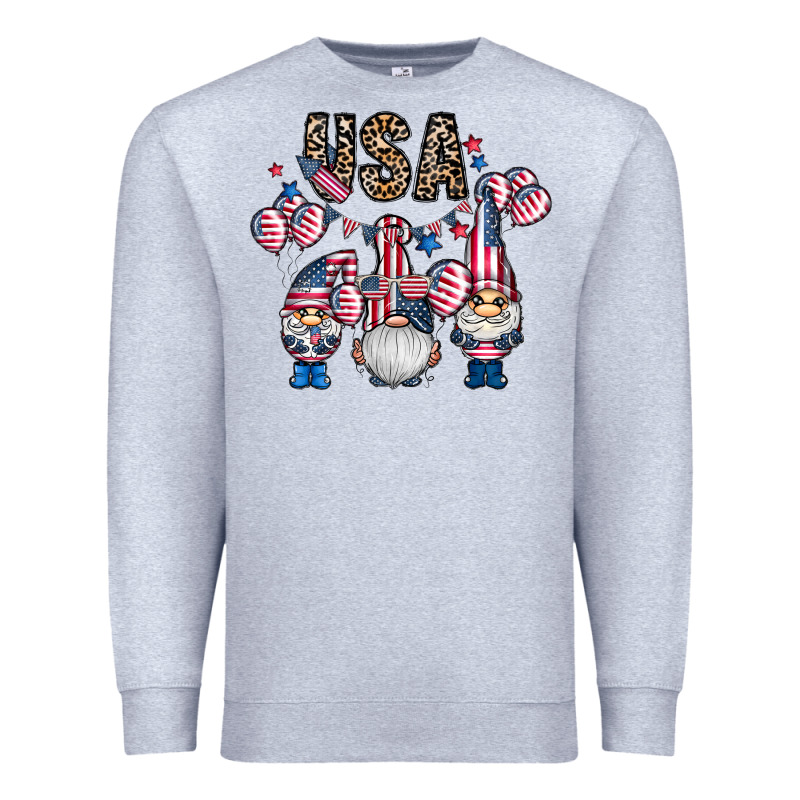 Usa America Gnome Premium Sweatshirt by CowhideDigitalArt | Teevron