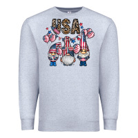 Heather Grey usa america gnome Premium Sweatshirt - CowhideDigitalArt