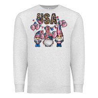Oatmeal Heather usa america gnome Premium Sweatshirt - CowhideDigitalArt