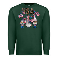 Sports Green usa america gnome Premium Sweatshirt - CowhideDigitalArt