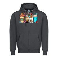Smoke flowers with coffee Zipper Hoodie - Zillion Design Studio