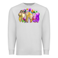 Dove Grey mardi gras tooth Premium Sweatshirt - RacoonDesign
