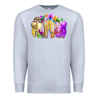 Heather Grey mardi gras tooth Premium Sweatshirt - RacoonDesign