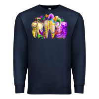 Navy mardi gras tooth Premium Sweatshirt - RacoonDesign