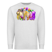 Oatmeal Heather mardi gras tooth Premium Sweatshirt - RacoonDesign