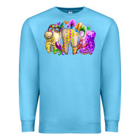 Ocean Blue mardi gras tooth Premium Sweatshirt - RacoonDesign