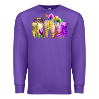 Purple mardi gras tooth Premium Sweatshirt - RacoonDesign