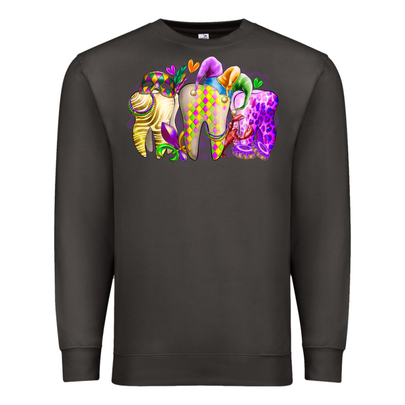 Mardi Gras Tooth Premium Sweatshirt by RacoonDesign | Teevron