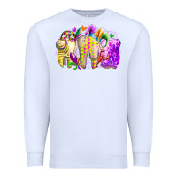 White mardi gras tooth Premium Sweatshirt - RacoonDesign