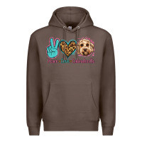 Coffee peace love labradoodle Premium Hoodie - Jasminsmagicworld
