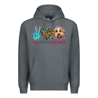 Rock peace love labradoodle Premium Hoodie - Jasminsmagicworld