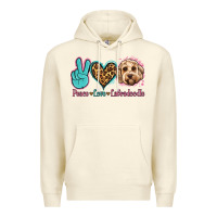 Sandshell peace love labradoodle Premium Hoodie - Jasminsmagicworld