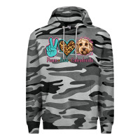 Slate Camo peace love labradoodle Premium Hoodie - Jasminsmagicworld