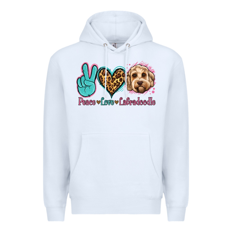Peace Love Labradoodle Premium Hoodie by Jasminsmagicworld | Teevron