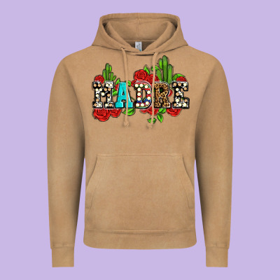 Madre With Roses And Cactus Vintage Hoodie Designed By Adodesignshop