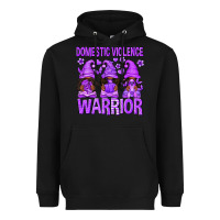 Black Domestic Violence Warrior Afro Gnomes Heavyweight Hoodie - texasbilliewilder