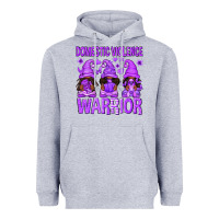 Heather Grey Domestic Violence Warrior Afro Gnomes Heavyweight Hoodie - texasbilliewilder