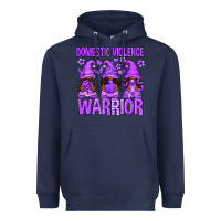 Navy Domestic Violence Warrior Afro Gnomes Heavyweight Hoodie - texasbilliewilder
