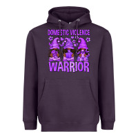 Plum Domestic Violence Warrior Afro Gnomes Heavyweight Hoodie - texasbilliewilder