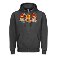 Charcoal Heather firefighter gnomes Zipper Hoodie - Zillion Design Studio