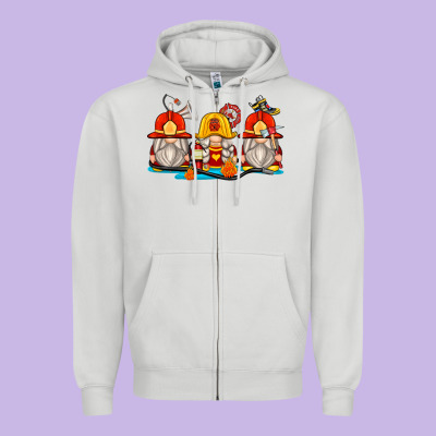 Firefighter Gnomes Zipper Hoodie Designed By Zillion Design Studio