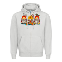 Dove Grey firefighter gnomes Zipper Hoodie - Zillion Design Studio
