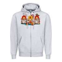 Heather Grey firefighter gnomes Zipper Hoodie - Zillion Design Studio