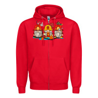 Red firefighter gnomes Zipper Hoodie - Zillion Design Studio
