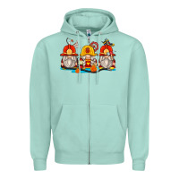 Seafoam firefighter gnomes Zipper Hoodie - Zillion Design Studio