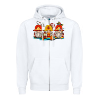 White firefighter gnomes Zipper Hoodie - Zillion Design Studio