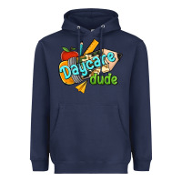 Navy daycare dude Heavyweight Hoodie - RanaPortraitStore