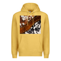 Antique Gold cowhide leather Premium Hoodie - BarkalooDesign