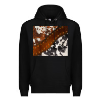 Black cowhide leather Premium Hoodie - BarkalooDesign