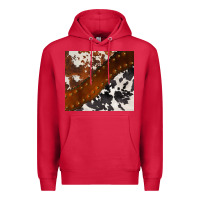 Cardinal cowhide leather Premium Hoodie - BarkalooDesign