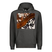 Charcoal Heather cowhide leather Premium Hoodie - BarkalooDesign
