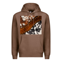 Chestnut cowhide leather Premium Hoodie - BarkalooDesign