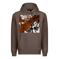 Coffee cowhide leather Premium Hoodie - BarkalooDesign