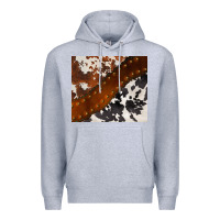 Heather Grey cowhide leather Premium Hoodie - BarkalooDesign