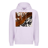 Lilac cowhide leather Premium Hoodie - BarkalooDesign
