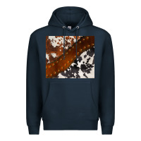 Navy cowhide leather Premium Hoodie - BarkalooDesign