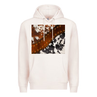 Pale Pink cowhide leather Premium Hoodie - BarkalooDesign